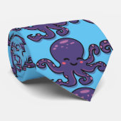 Cute Purple Octopus Thunder_Cove ネクタイ (ロール)