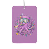 Cute Purple Octopus Treasure Hunter カーエアーフレッシュナー (正面)
