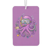 Cute Purple Octopus Treasure Hunter カーエアーフレッシュナー (裏面)