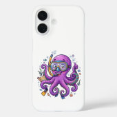 Cute Purple Octopus Treasure Hunter Case-Mate iPhoneケース (裏面)