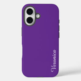 Cute Purple Personalized Name iPhone 16ケース
