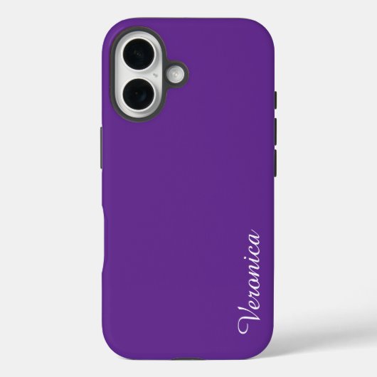Cute Purple Personalized Name Case-Mate iPhoneケース (裏面)