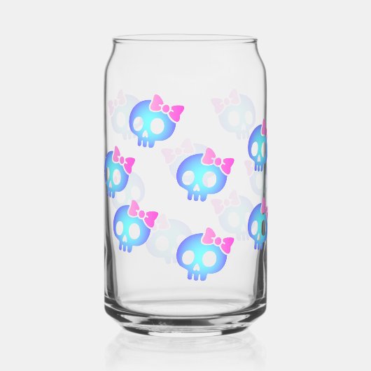 Cute Purple Skull Planner ガラス缶 (正面)