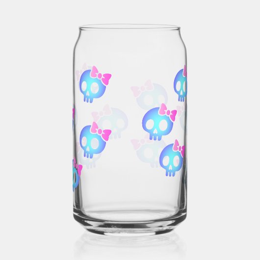 Cute Purple Skull Planner ガラス缶 (右)