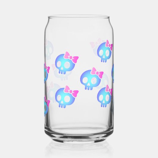 Cute Purple Skull Planner ガラス缶 (左)