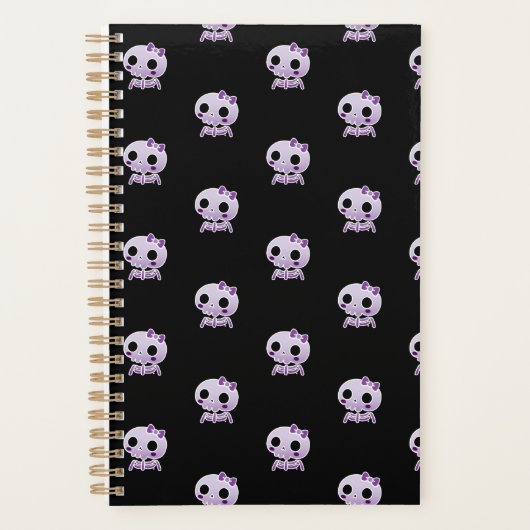 Cute Purple Skull Planner プランナー手帳 (正面)