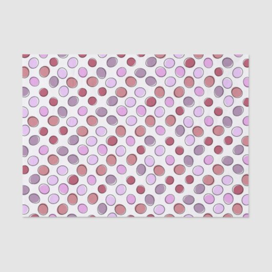 Cute Purple Spotty Pattern 薄葉紙 (正面)