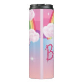 Cute Purple Unicorn in a Starry Sky タンブラー (裏面)