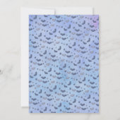 Cute Purple Witch Kids Halloween 招待状 (裏面)