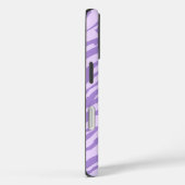 Cute Purple Zebra Pattern Personalized Initial Case-Mate iPhoneケース (裏面 / 右)