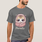 Cute Purrito Cat – Adorable Kitty Pun Tシャツ (正面)