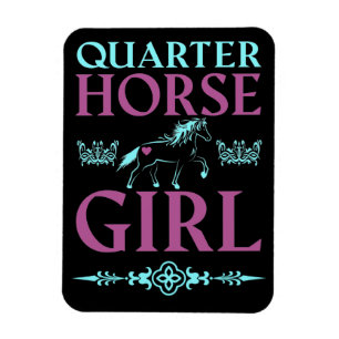 Cute Quarter Horse Girl マグネット