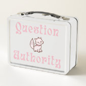 Cute Question Authority with Kitten メタルランチボックス (裏面)