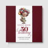 Cute quirky 50th lady birthday guest sign book ゲストブック (正面)