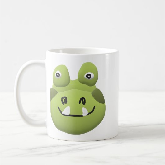 Cute & Quirky Cartoon Alligator Ceramic Coffee Mug コーヒーマグカップ (左)