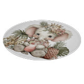 CUTE QUIRKY SUMMER THEMED BABY ELEPHANT カッティングボード (角)