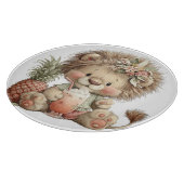 CUTE QUIRKY SUMMER THEMED LION CUB カッティングボード (角)