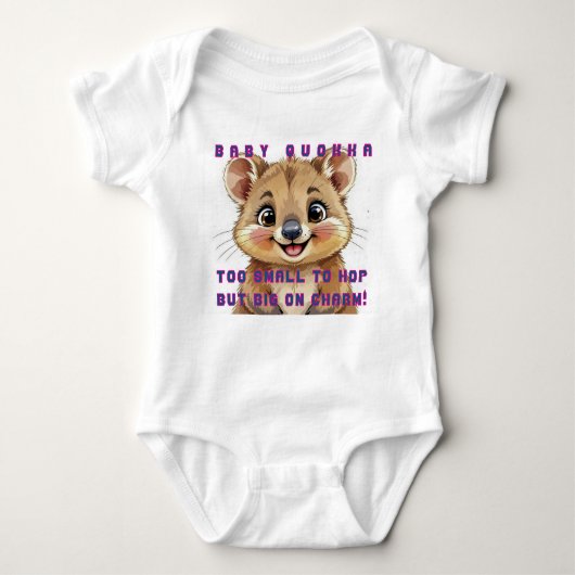 Cute Quokka Baby Bodysuit  ベビーボディスーツ (正面)