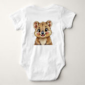 Cute Quokka Baby Bodysuit  ベビーボディスーツ (裏面)