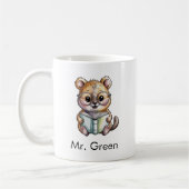 Cute Quokka Reading a Book Custom コーヒーマグカップ (左)