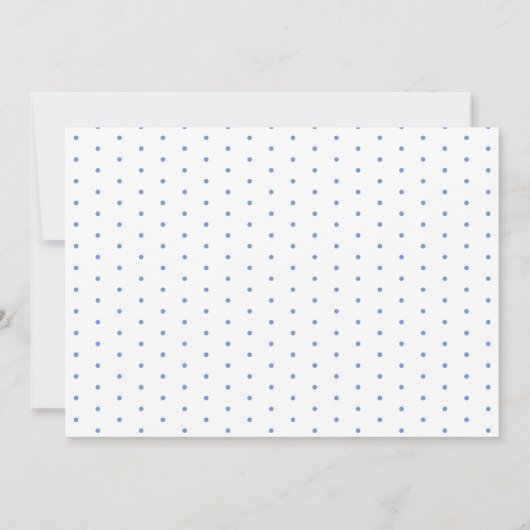 Cute Rabbit Baby boy 1st birthday  Photo 招待状 (裏面)