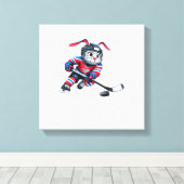 Cute Rabbit Boys Kids Men T-Shirt キャンバスプリント (インサイチュ (ウッドフロア))