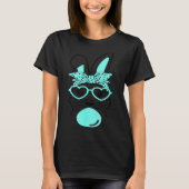 Cute Rabbit Bunny Blowing Bubble Gum Easter Day Tシャツ (正面)