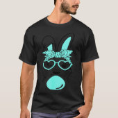 Cute Rabbit Bunny Blowing Bubble Gum Easter Day Tシャツ (正面)