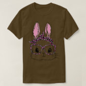 Cute Rabbit Bunny Face Leopard Glasses Headband Ea Tシャツ (デザイン正面)