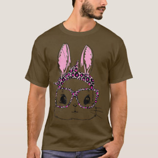 Cute Rabbit Bunny Face Leopard Glasses Headband Ea Tシャツ