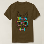 Cute Rabbit Bunny Face Leopard Glasses Headband Ea Tシャツ (デザイン正面)