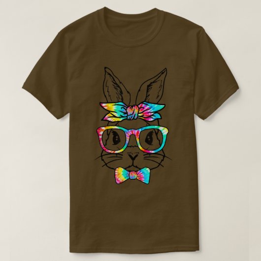 Cute Rabbit Bunny Face Leopard Glasses Headband Ea Tシャツ (デザイン正面)