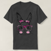 Cute Rabbit Bunny Face Leopard Glasses Headband Ea Tシャツ (デザイン正面)