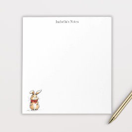Cute Rabbit Bunny Illustration Personalized ノートパッド