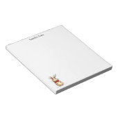 Cute Rabbit Bunny Illustration Personalized ノートパッド (アングル)