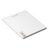 Cute Rabbit Bunny Sketch Personalized ノートパッド (アングル)