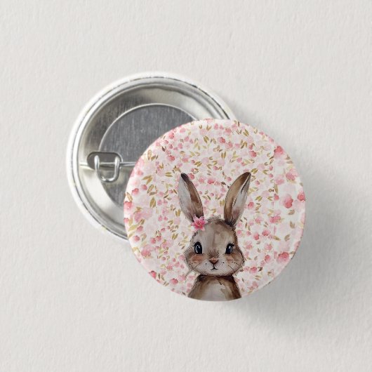 Cute Rabbit Button Accessory 缶バッジ (正面&裏面)
