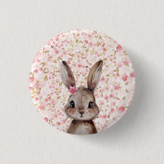 Cute Rabbit Button Accessory 缶バッジ (正面)