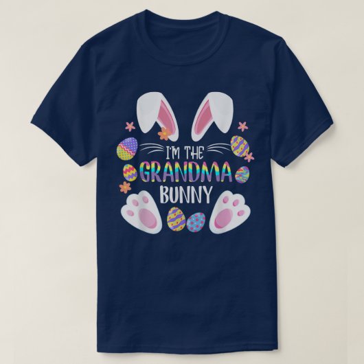 Cute Rabbit Ears I'm The Grandma Bunny Matching Ea Tシャツ (デザイン正面)