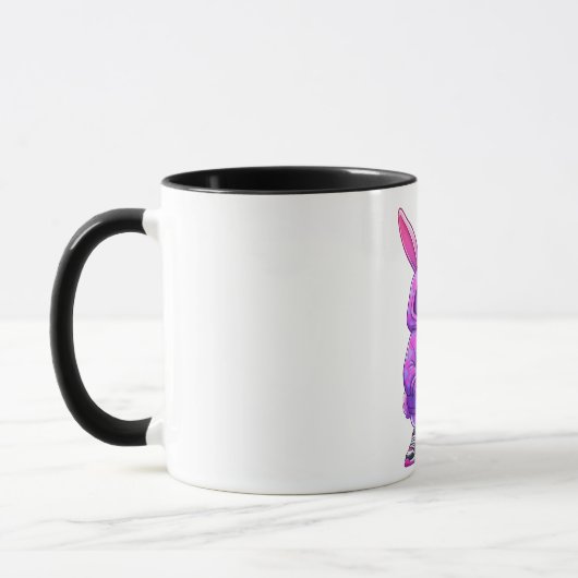 Cute Rabbit Illustration | Custom Bunny Coffee Mug マグカップ (左)