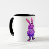 Cute Rabbit Illustration | Custom Bunny Coffee Mug マグカップ (正面左)