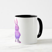Cute Rabbit Illustration | Custom Bunny Coffee Mug マグカップ (正面右)