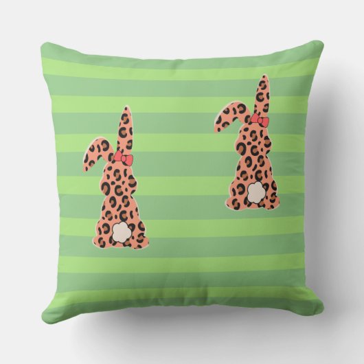 Cute Rabbit Leopard クッション (裏面)