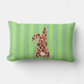 Cute Rabbit Leopard ランバークッション (正面)