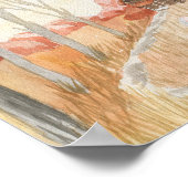 Cute Rabbit on A Bike With A Balloon Nursery ポスター (角)