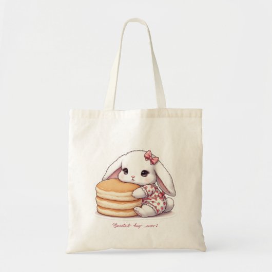 Cute Rabbit & Pancake - Adorable Breakfast Sweet トートバッグ (正面)