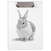 Cute Rabbit Pencil Drawing クリップボード (正面)