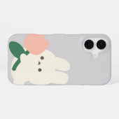 Cute Rabbit Phone Case – Aesthetic Bunny Design iPhone 16ケース (裏面横)