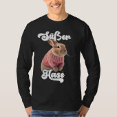 Cute Rabbit Retro Winter Ski Rabbit Tシャツ (正面)