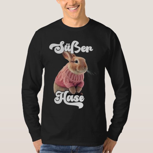 Cute Rabbit Retro Winter Ski Rabbit Tシャツ (正面)